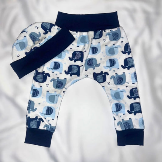 Blue Elephant Baby Pants