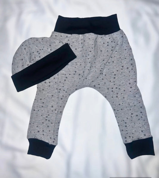 Grey Stars Baby Pants