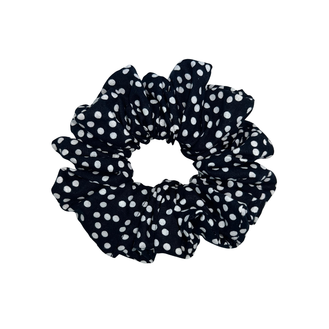 Navy Dots XL Scrunchie