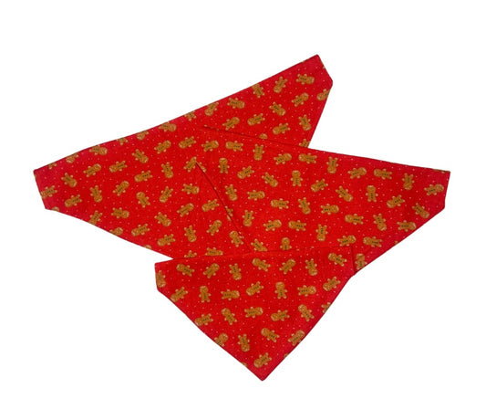 Red Ginger Bread Man Dog Bandana