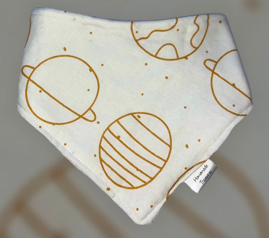 Yellow Planets Baby Bib