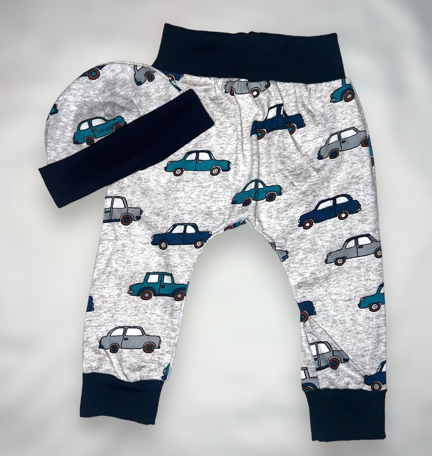 Grey Cars Baby Pants