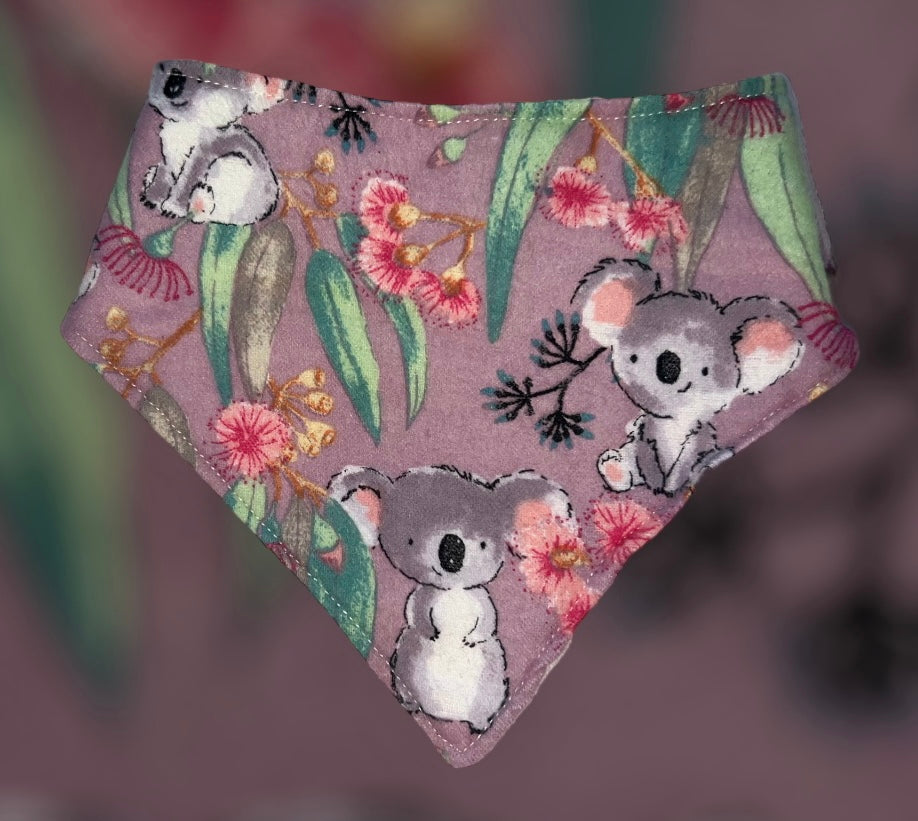 Purple Koala Baby Bib