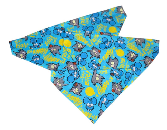 Itchy And Scratchy Dog Bandana