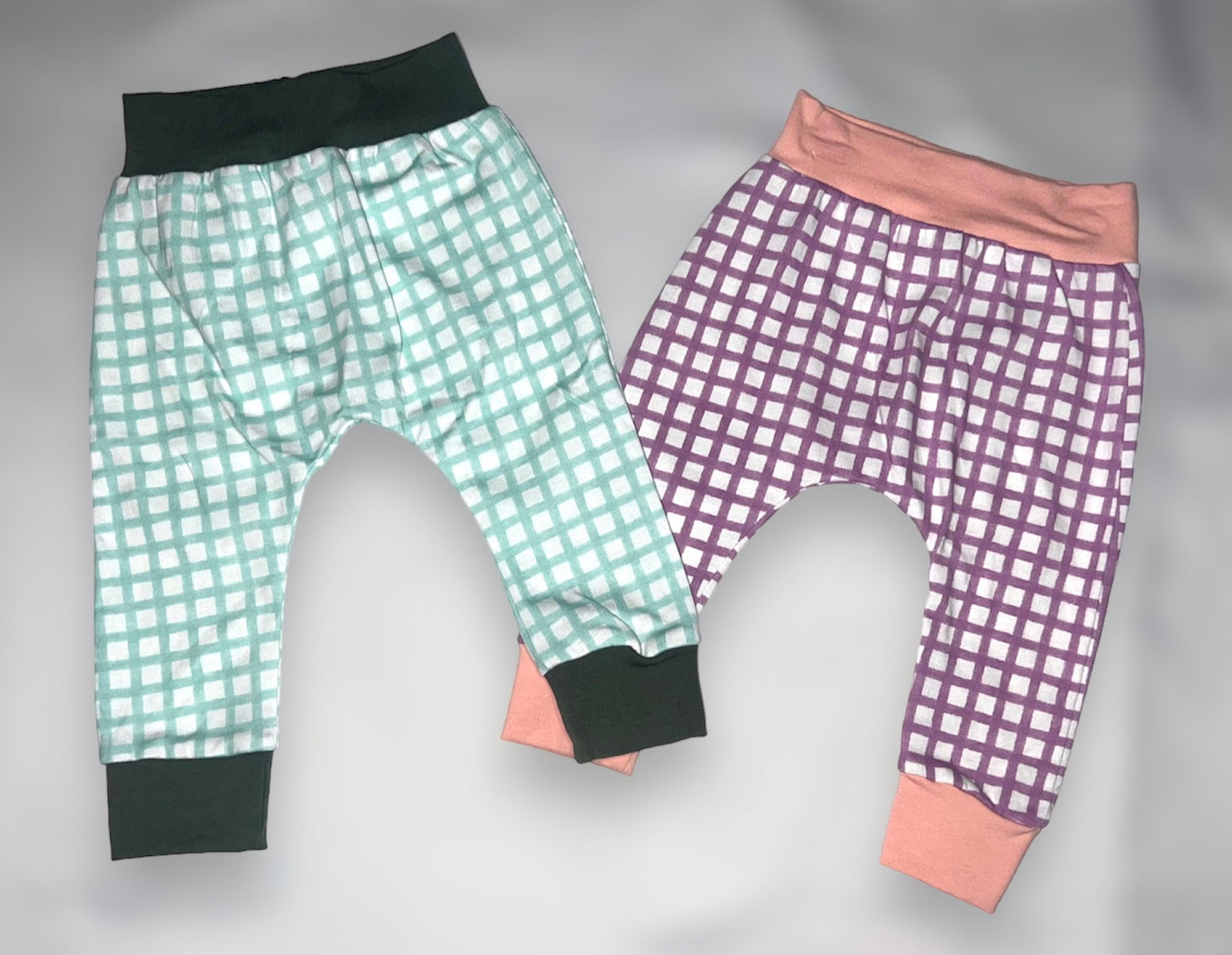 Green Gingham Baby Pants