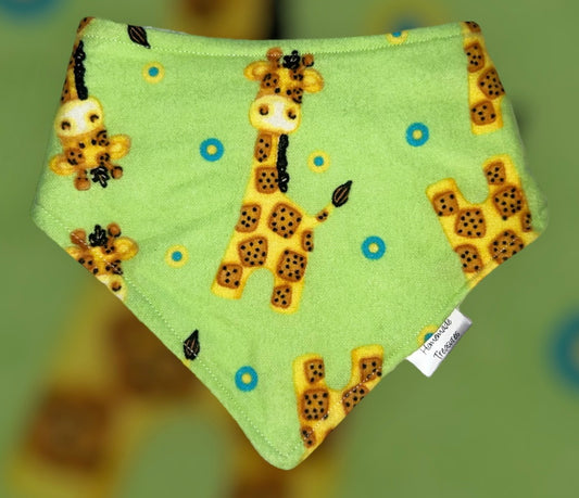 Green Giraffes Baby Bib