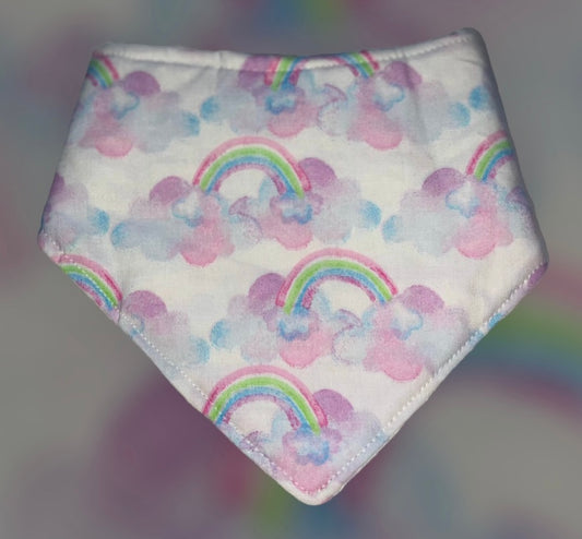 Pink Rainbow Baby Bib