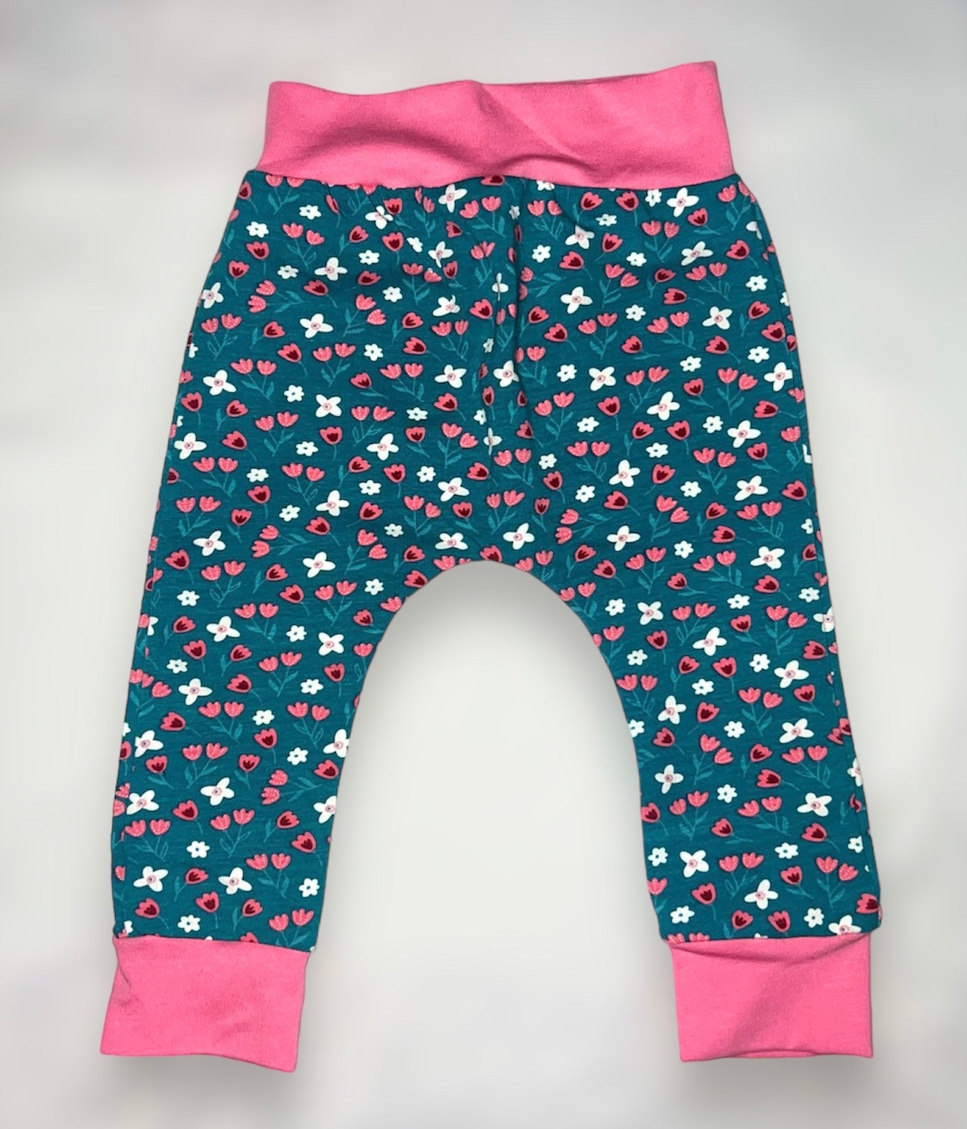 Blue Floral Baby Pants