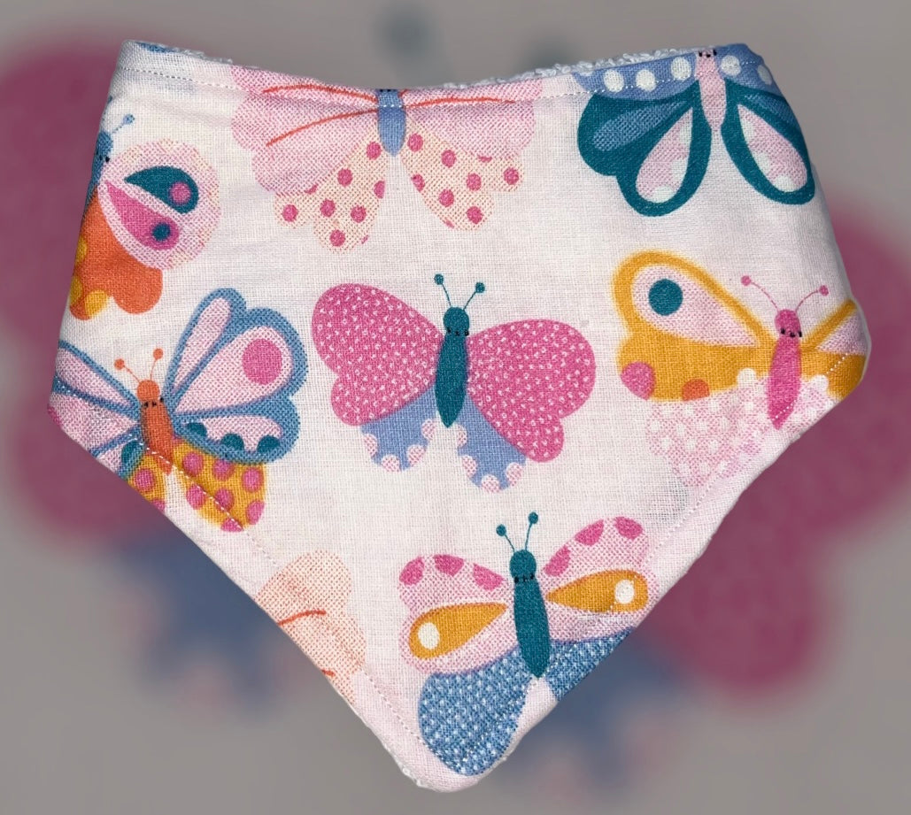 Pink Butterflies Baby Bib