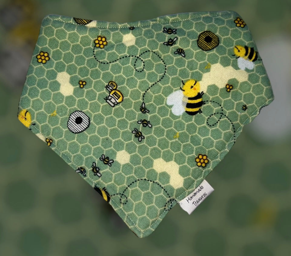 Green Bees Baby Bibs