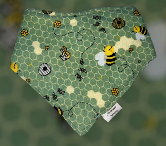 Green Bees Baby Bibs