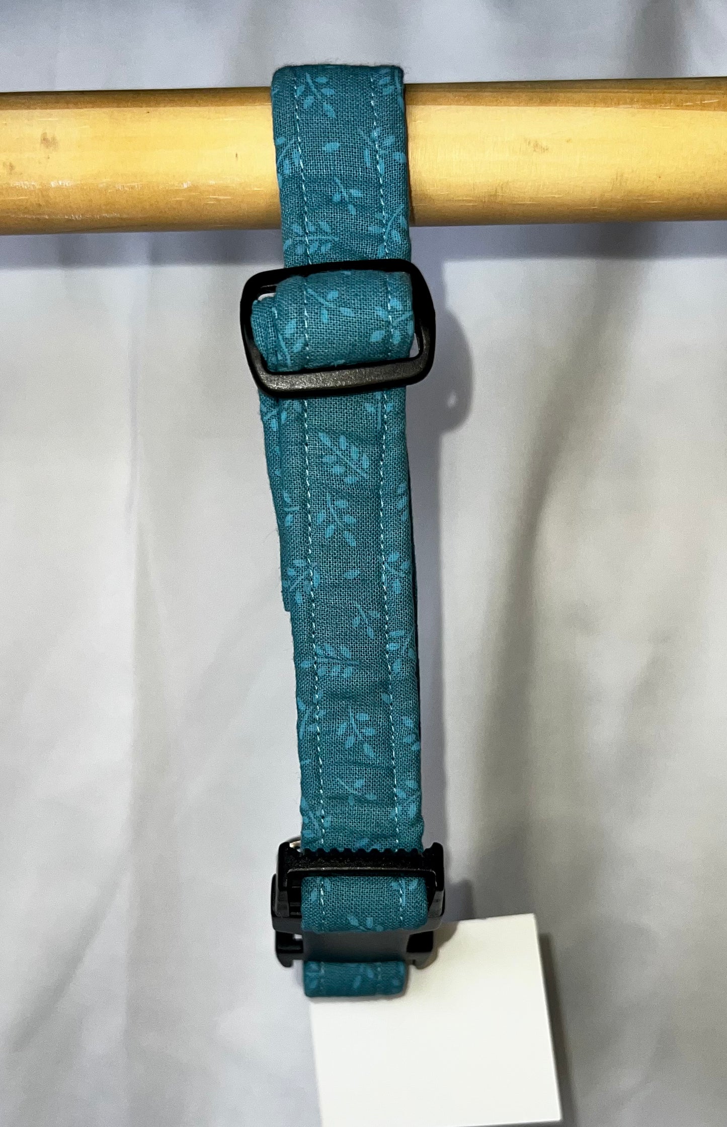 Teal Leaf Dog Collar