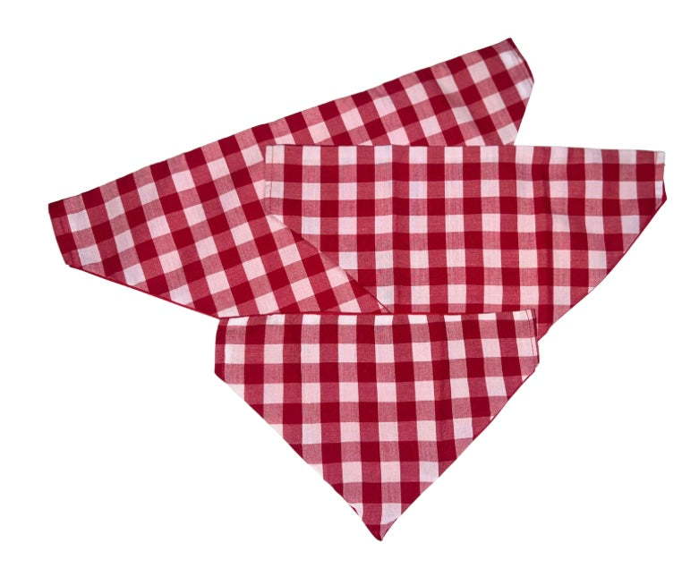 Gingham Dog Bandanas