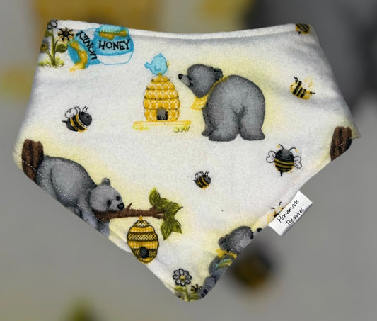 Sleeping Honey Bears Baby Bib