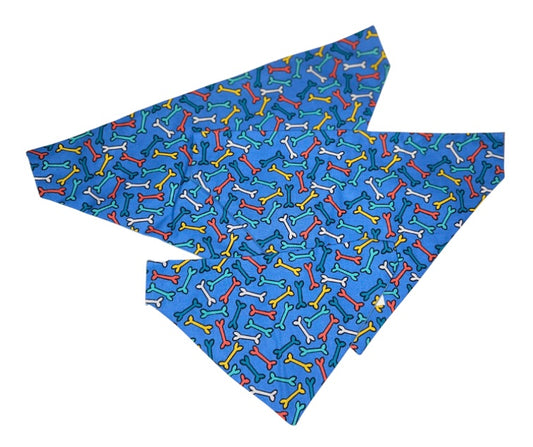 Blue Bones Dog Bandana