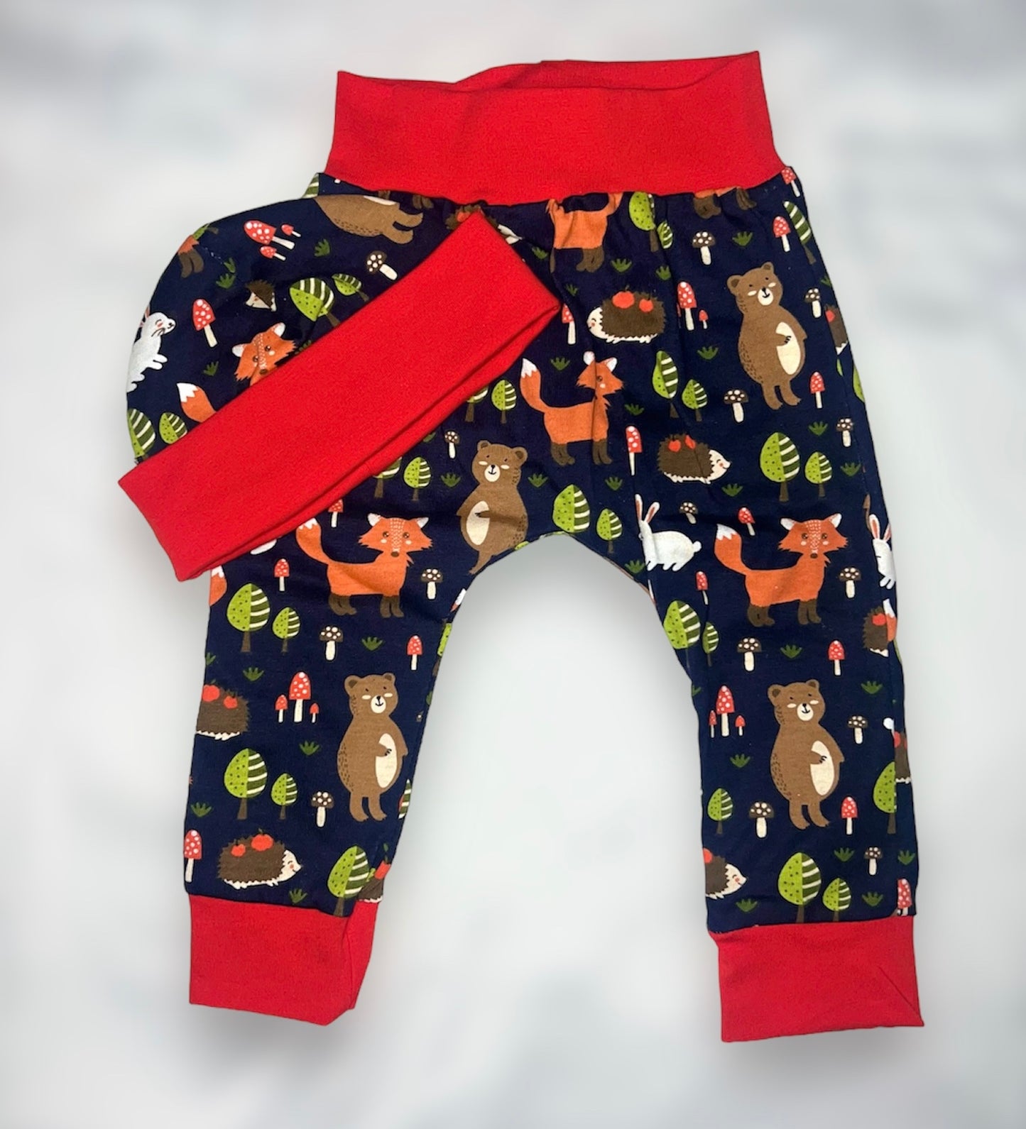 Navy Foxes Baby Pants