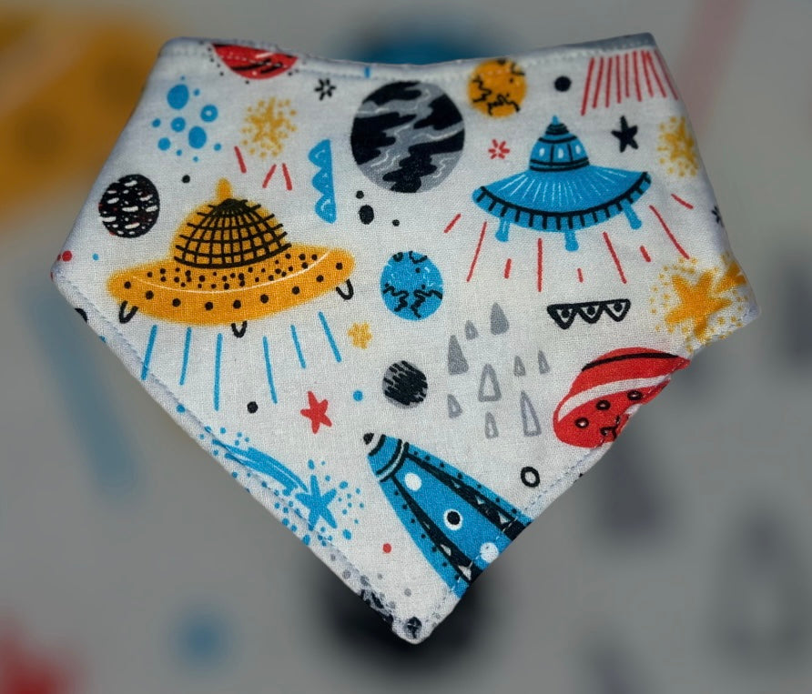 Spaceships Baby Bib