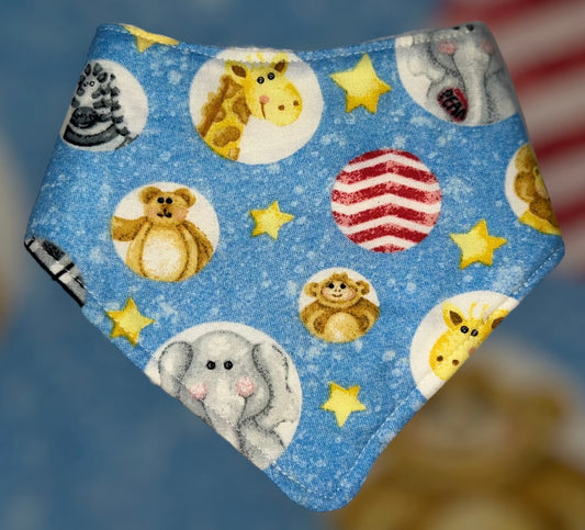 Night Zoo Animals Baby Bib