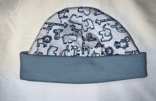 Blue Animals Baby Hat